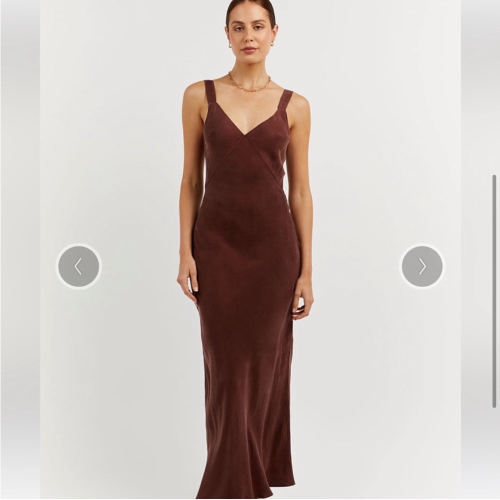 DISSH Kendall Mahogany slip midi dress